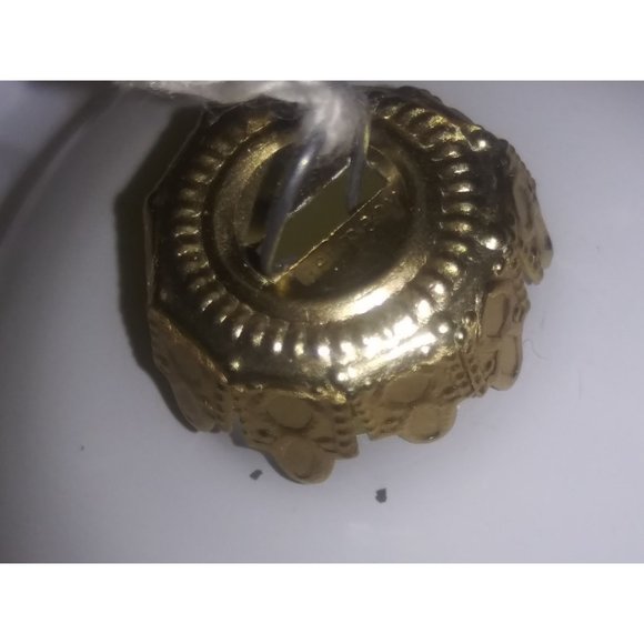 VTG Kurt Adler Pink Floral Glass Ball Ornaments Set of 4 Embroidered Gold Glitte - Picture 8 of 13